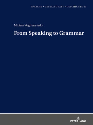 cover image of From Speaking to Grammar